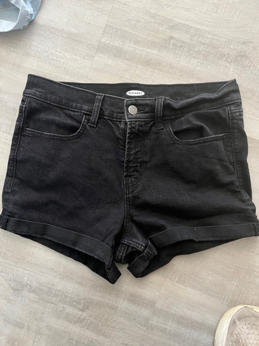 Old Navy Black Denim Cuffed Women's Shorts